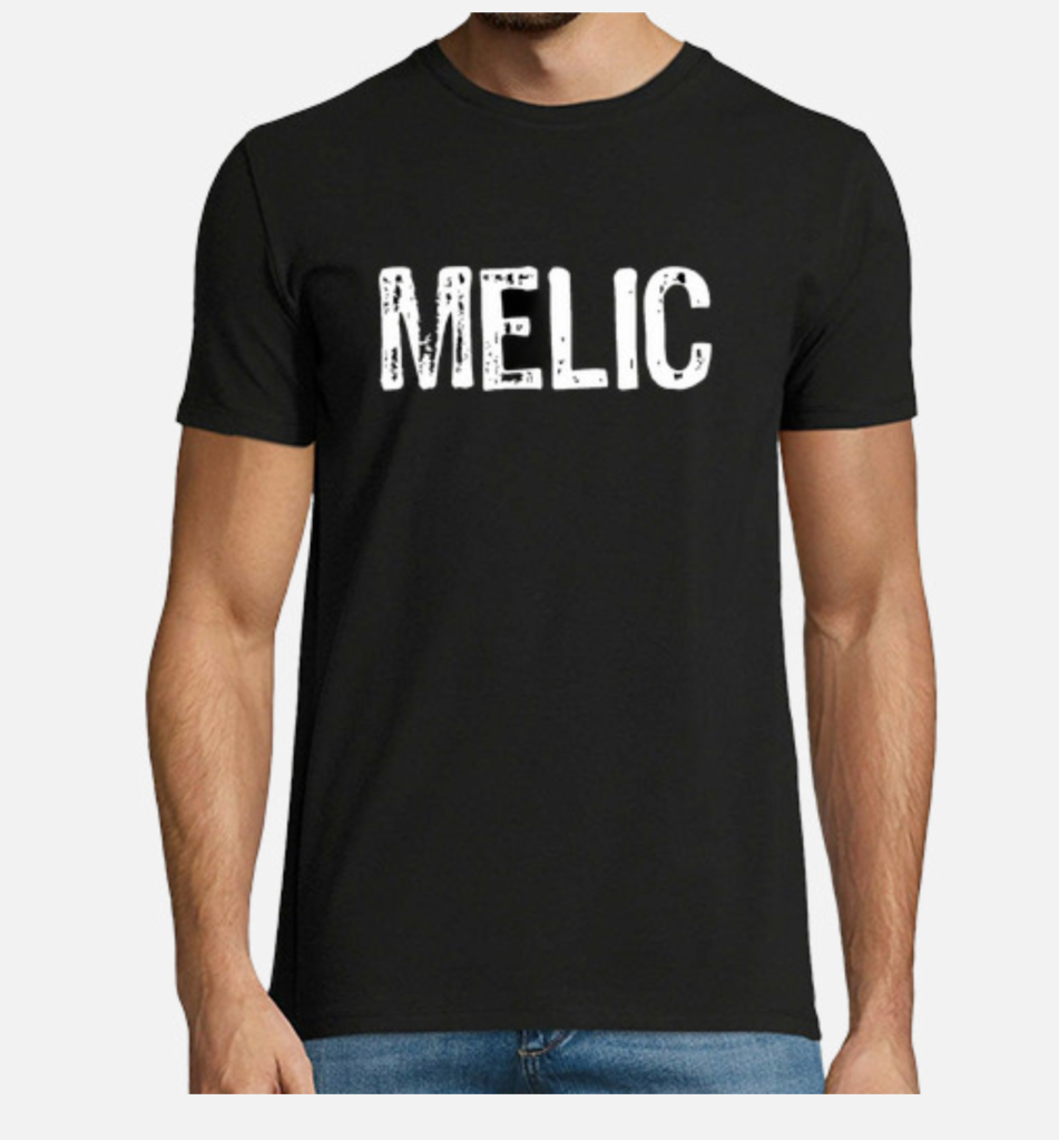 Camiseta negra hombre modelo Melic