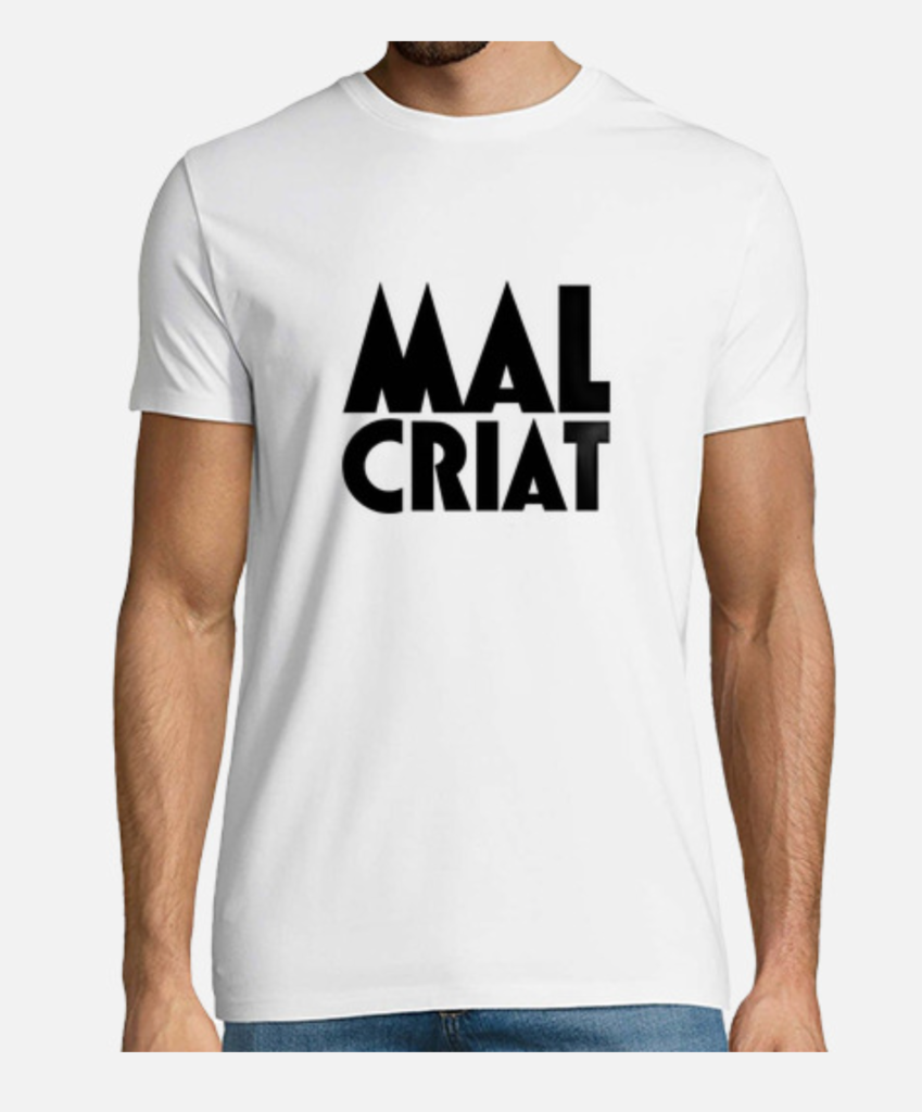 Camiseta blanca hombre modelo Malcriat
