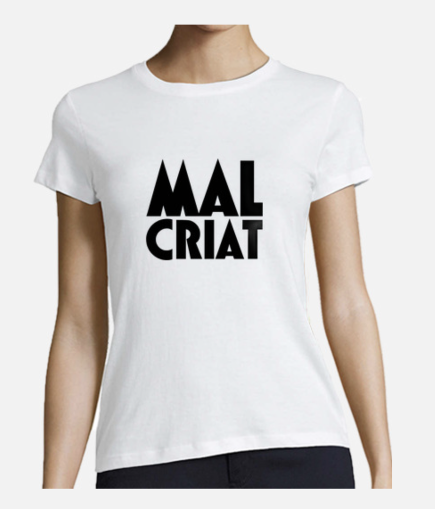 Camiseta blanca mujer modelo Malcriat